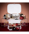 Organizer Beauty Case Porta Trucco Accessori Gioielli Con Specchio Led Cassetti