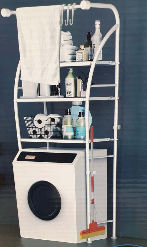 ORGANIZER-CON-3-MENSOLE-SCAFFALE-SOPRA-LAVATRICE-WC-BAGNO-SALVASPAZIO
