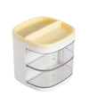 Organizer Giallo Con Cassetti Organizzatore Scrivania Penne Trucco Cancelleria