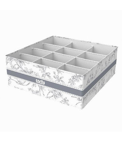 Organizer Per Armadio 12 Scomparti Scatola Salvaspazio 32x32x12cm Fantasia 87331