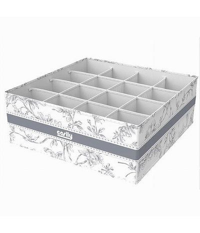 Organizer Per Armadio 16 Scomparti Scatola Salvaspazio 32x32x12cm Fantasia 87332