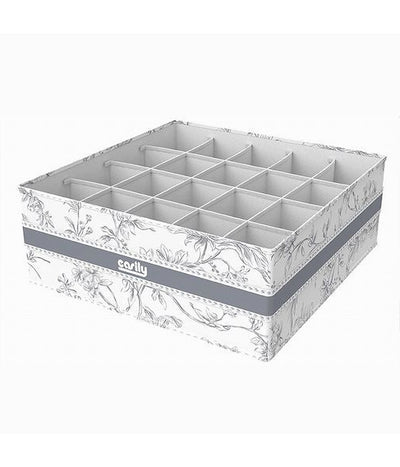 Organizer Per Armadio 20 Scomparti Scatola Salvaspazio 32x32x12cm Fantasia 87333