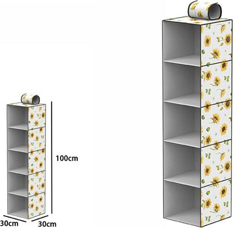 Organizer Per Armadio 5 Strati Scaffale Pensile Porta Oggetti Scaffali 30x30x100 Casa e cucina/Organizzazione interni/Organizzazione guardaroba/Ripiani pensili Trade Shop italia - Napoli, Commerciovirtuoso.it