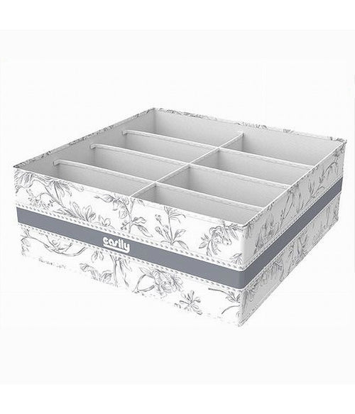 Organizer Per Armadio 8 Scomparti Scatola Salvaspazio 32x32x12cm Fantasia 87330