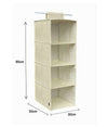 Organizer Per Armadio Con 4 Ripiani Porta Oggetti Salvaspazio 80x30x30 Cm 69702