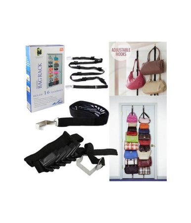 Organizer Per Borse Cappelli Con Elastico Regolabile Per Porta Con 16 Ganci
