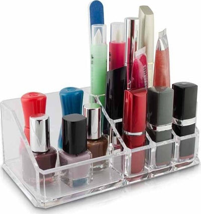 Organizer-Trucchi-E-Cosmetici-9-Scomparti-Organizzatore-In-Acrilico-Trasparente