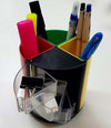 Organizzatore-Da-Scrivania-Girevole-Rotondo-Cancelleria-Desk-Organizer-Cassetti