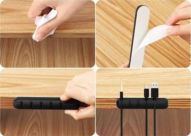 Organizzatore-per-diverse-tipologie-di-cavi-clip-fermacavi-adesivo-fino-a-5-slot