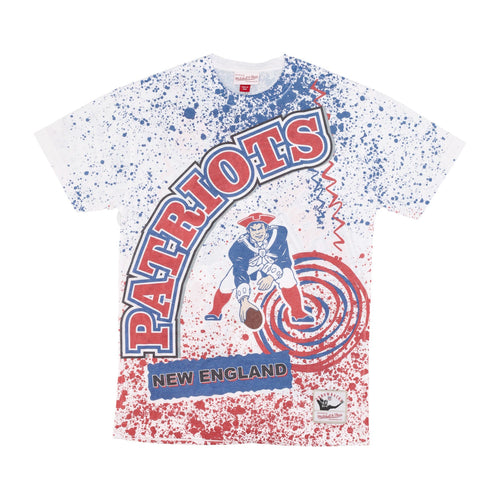 MITCHELL & NESS Maglietta Uomo Nfl Team Burst Sublimated Tee Neepat White/original Team Colors da uomo