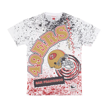 MITCHELL &amp; NESS Maglietta Uomo Nfl Team Burst Sublimated Tee Saf49e White/original Team Colors da uomo