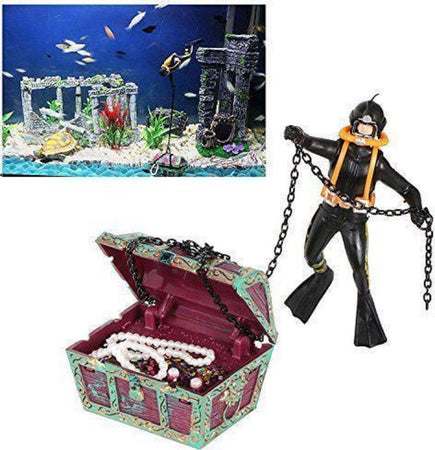 Ornamento Per Acquario Decorativo Sub Catena Tesoro Dei Pirati Pesci Acqua Prodotti per animali domestici/Pesci e animali d'acqua/Arredo per acquario/Oggetti Trade Shop italia - Napoli, Commerciovirtuoso.it