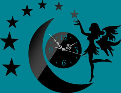 Orologi Da Parete Adesivo Orologio Moderno Per Bambina Con Fata Luna Effetto Specchio Casa, arredamento e bricolage > Accessori Casa > Orologi e Sveglie Trade Shop italia - Napoli, Commerciovirtuoso.it