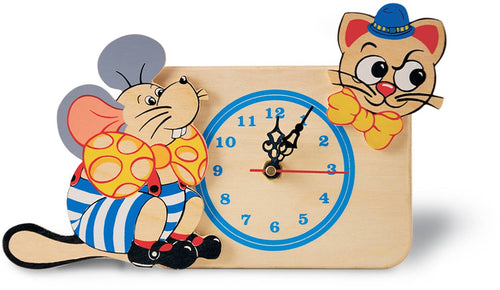 Orologio - Topo Gatto (da Tavolo) per Cameretta Bambini Dida