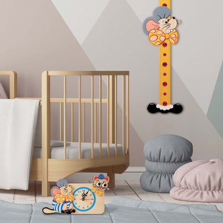 Orologio - Topo Gatto (da Tavolo) per Cameretta Bambini Dida