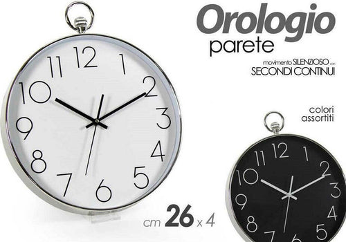 Orologio 26x4cm Parete Movimento Silenzioso Colori Ass. Tondo In Plastica 798061 Casa e cucina/Decorazioni per interni/Orologi/Orologi da parete Trade Shop italia - Napoli, Commerciovirtuoso.it