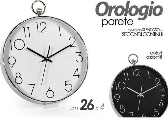 Orologio-26x4cm-Parete-Movimento-Silenzioso-Colori-Ass.-Tondo-In-Plastica-798061