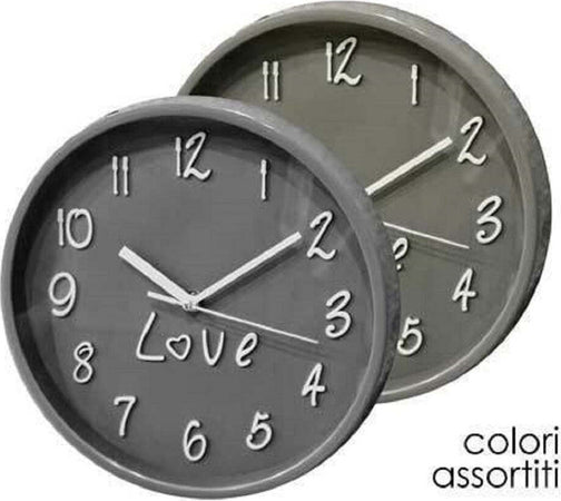 Orologio 30x4cm Parete Love Classico Moderno Tondo In Plastica Colori Ass 798146 Casa e cucina/Decorazioni per interni/Orologi/Orologi da parete Trade Shop italia - Napoli, Commerciovirtuoso.it