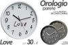 Orologio-30x4cm-Parete-Love-Classico-Moderno-Tondo-In-Plastica-Colori-Ass-798146