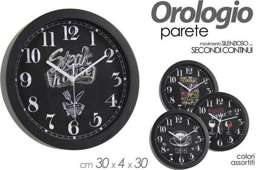 Orologio 30x4x30cm Da Parete Bar Caffe Ristorante Moderno Nero Decori Ass 774621 Casa e cucina/Decorazioni per interni/Orologi/Orologi da parete Trade Shop italia - Napoli, Commerciovirtuoso.it