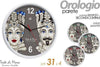 Orologio-31x4cm-Da-Parete-Testa-Di-Moro-Marrone-Moderno-Tondo-Colori-Ass-820205