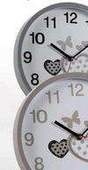 Orologio 31x5 Cm Parete Cuori Farfalle Classico Moderno Tondo Silenzioso 681288 Casa e cucina/Decorazioni per interni/Orologi/Orologi da parete Trade Shop italia - Napoli, Commerciovirtuoso.it
