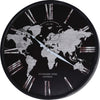 Orologio a parete bianco e nero con i continenti per cameretta e cucina idea regalo Ø57 cm Casa e cucina/Decorazioni per interni/Orologi/Orologi da parete Decor Space - Altamura, Commerciovirtuoso.it