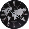 Orologio a parete bianco e nero con i continenti per cameretta e cucina idea regalo Ø57 cm Casa e cucina/Decorazioni per interni/Orologi/Orologi da parete Decor Space - Altamura, Commerciovirtuoso.it