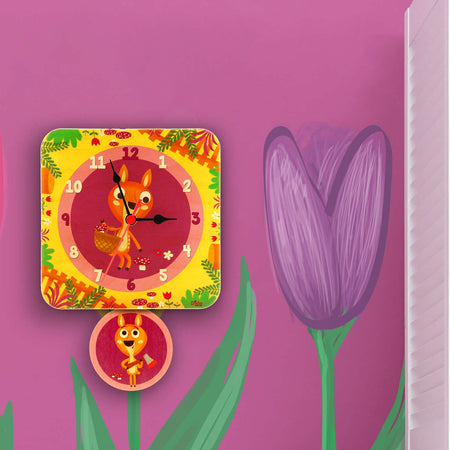 Orologio A Pendolo - Cerbiatti Da Parete Cameretta Bambini Dida