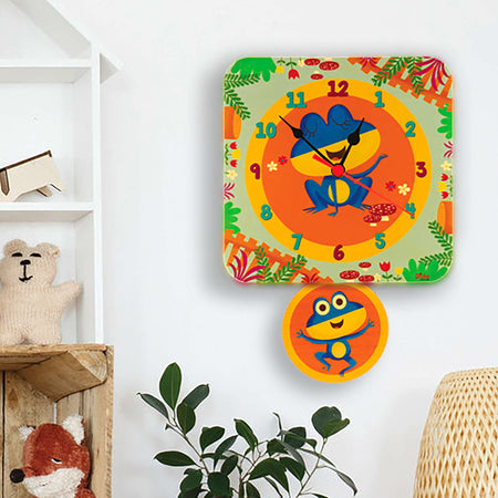 Orologio A Pendolo - Ranocchi Da Parete Cameretta Bambini Dida