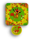 Orologio A Pendolo - Scoiattoli Da Parete Cameretta Bambini Dida