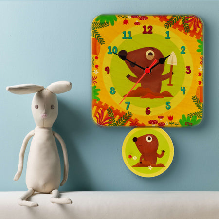 Orologio A Pendolo - Talpe Da Parete Cameretta Bambini Dida