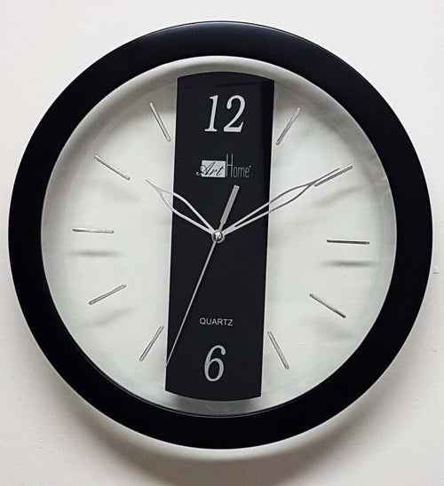 OROLOGIO ANALOGICO PARETE 28CM QUADRANTE TONDO DESIGN NERO TRASPARENTE PLASTICA Casa e cucina/Decorazioni per interni/Orologi/Orologi da parete Trade Shop italia - Napoli, Commerciovirtuoso.it