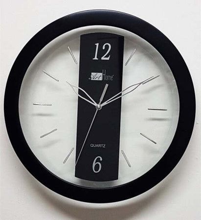 Orologio Analogico Parete 28cm Quadrante Tondo Design Nero Trasparente Plastica Casa e cucina/Decorazioni per interni/Orologi/Orologi da parete Trade Shop italia - Napoli, Commerciovirtuoso.it