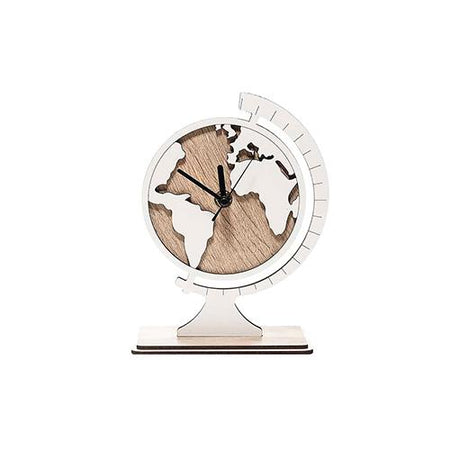 Orologio sagomato con base in legno mdf decorato. Disponibile altezza cm. 14 e cm. 19