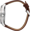 Orologio-CHRONOSTAR-uomo-Brave-tempo-pelle-marrone-+-bracciale