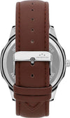Orologio-CHRONOSTAR-uomo-Brave-tempo-pelle-marrone-+-bracciale