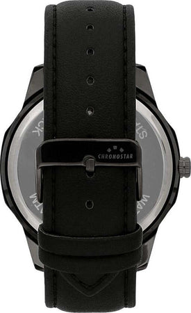 Orologio-CHRONOSTAR-uomo-Brave-tempo-pelle-nero