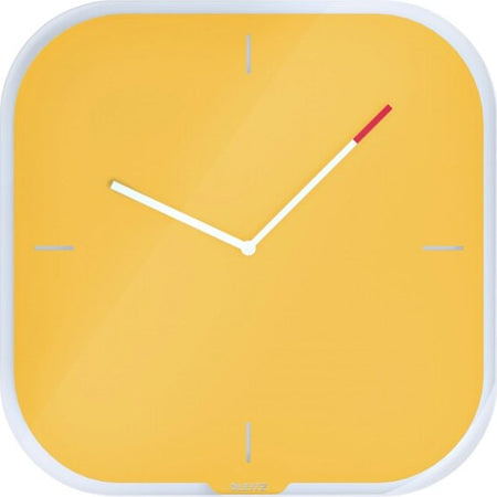 Orologio Cosy - da parete - silenzioso - in vetro - giallo - Leitz Casa e cucina/Decorazioni per interni/Orologi/Orologi particolari/Stazioni meteorologiche Eurocartuccia - Pavullo, Commerciovirtuoso.it