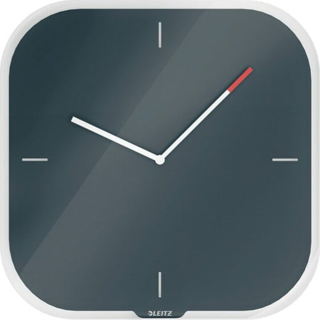Orologio Cosy - da parete - silenzioso - in vetro - grigio - Leitz Casa e cucina/Decorazioni per interni/Orologi/Orologi particolari/Stazioni meteorologiche Eurocartuccia - Pavullo, Commerciovirtuoso.it
