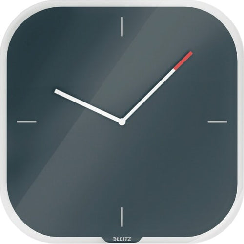 Orologio Cosy - da parete - silenzioso - in vetro - grigio - Leitz Casa e cucina/Decorazioni per interni/Orologi/Orologi particolari/Stazioni meteorologiche Eurocartuccia - Pavullo, Commerciovirtuoso.it