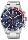 Orologio Cronografo Uomo Vagary By Citizen Aqua Diver Acciaio Blu Rosso Accessori per lui