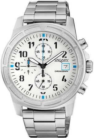 Orologio Cronografo Uomo Vagary By Citizen Explore Accessorio per Lui in Acciaio Explorer Datario Numeri Arabi e Indici IA9-411-11