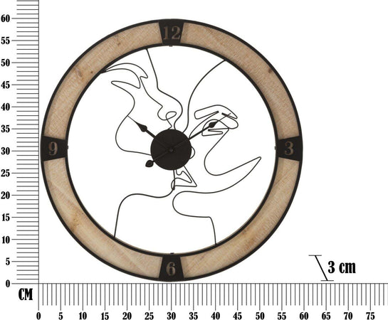 Orologio Da Muro Couple Cm 60X3 Casa e cucina/Decorazioni per interni/Orologi/Orologi da parete Led Mall Home - Napoli, Commerciovirtuoso.it
