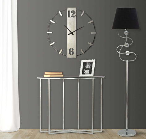 Orologio Da Muro Silvery Cm 61X4,5X63 Casa e cucina/Decorazioni per interni/Orologi/Orologi da parete Led Mall Home - Napoli, Commerciovirtuoso.it