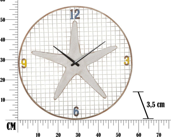 Orologio Da Muro Stella Marina Cm 57X3,5 Casa e cucina/Decorazioni per interni/Orologi/Orologi da parete Led Mall Home - Napoli, Commerciovirtuoso.it