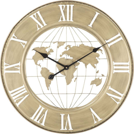 Orologio Da Muro World Gold Cm n63X3 Casa e cucina/Decorazioni per interni/Orologi/Orologi da parete Led Mall Home - Napoli, Commerciovirtuoso.it