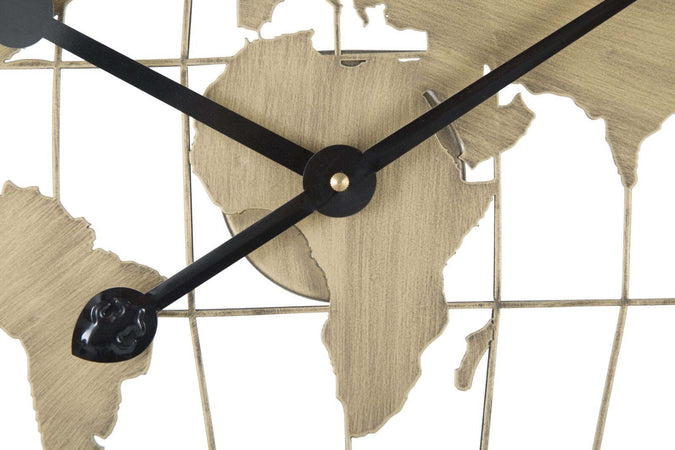 Orologio Da Muro World Gold Cm n63X3 Casa e cucina/Decorazioni per interni/Orologi/Orologi da parete Led Mall Home - Napoli, Commerciovirtuoso.it