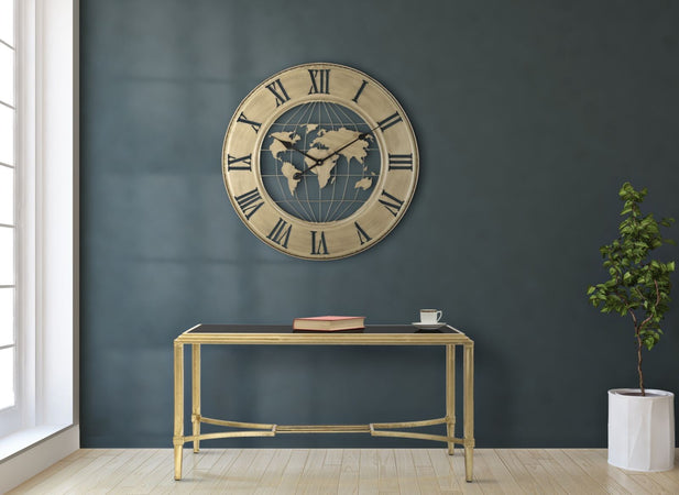 Orologio Da Muro World Gold Cm n63X3 Casa e cucina/Decorazioni per interni/Orologi/Orologi da parete Led Mall Home - Napoli, Commerciovirtuoso.it