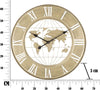 Orologio Da Muro World Gold Cm n63X3 Casa e cucina/Decorazioni per interni/Orologi/Orologi da parete Led Mall Home - Napoli, Commerciovirtuoso.it